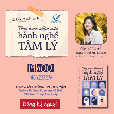 Sự kiện ra mắt sách "Từng bước nhập môn hành nghề tâm lý"