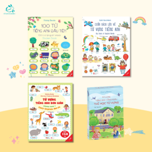 Combo 4 cuốn sách học từ vựng tiếng Anh cho bé
