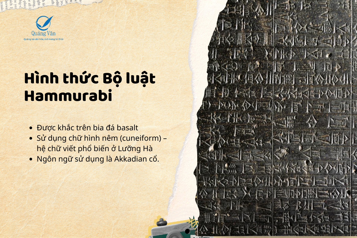 Hình thức của Bộ luật Hammurabi