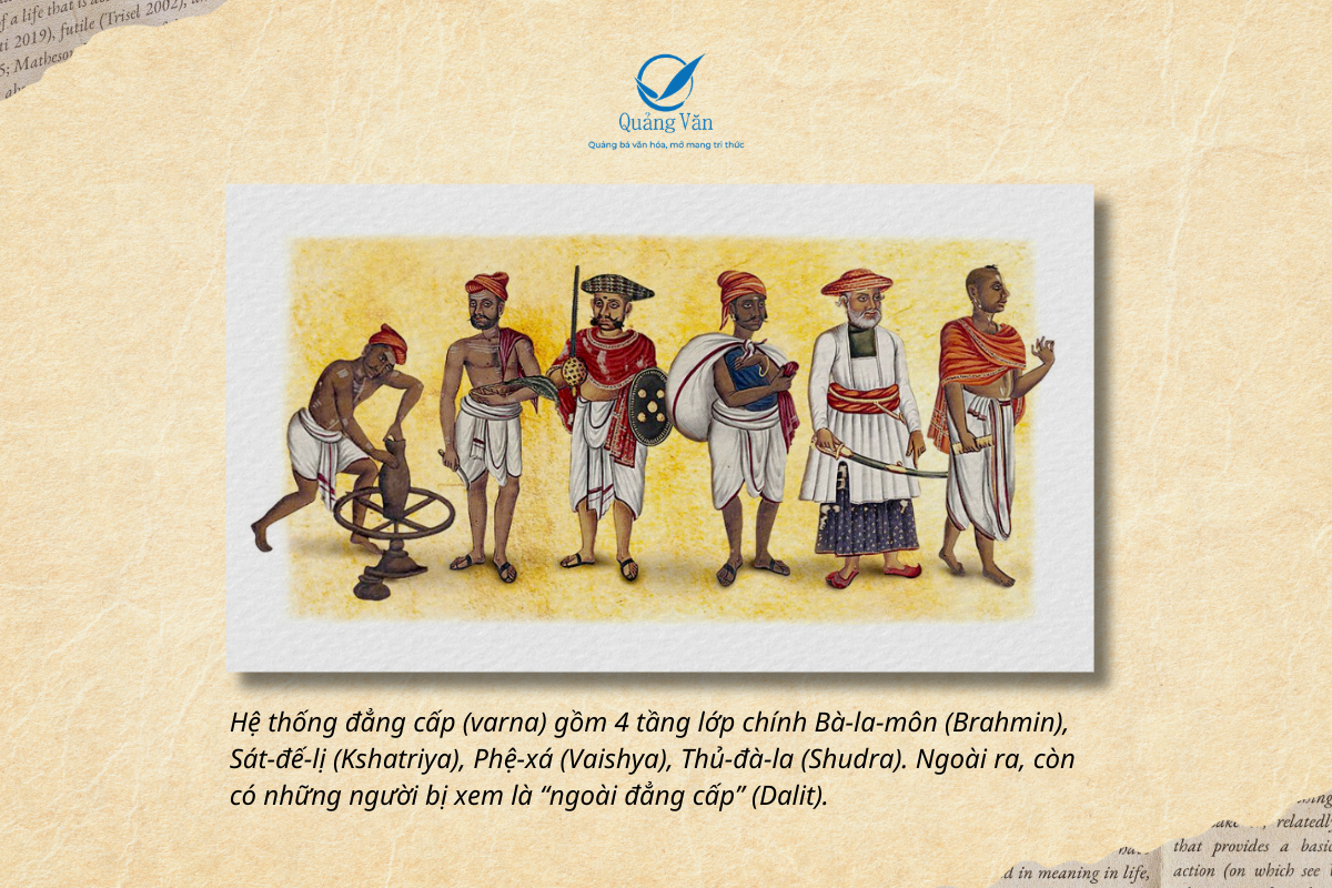 Bộ luật Manu phản ánh một xã hội được tổ chức theo hệ thống đẳng cấp (varna) rất chặt chẽ