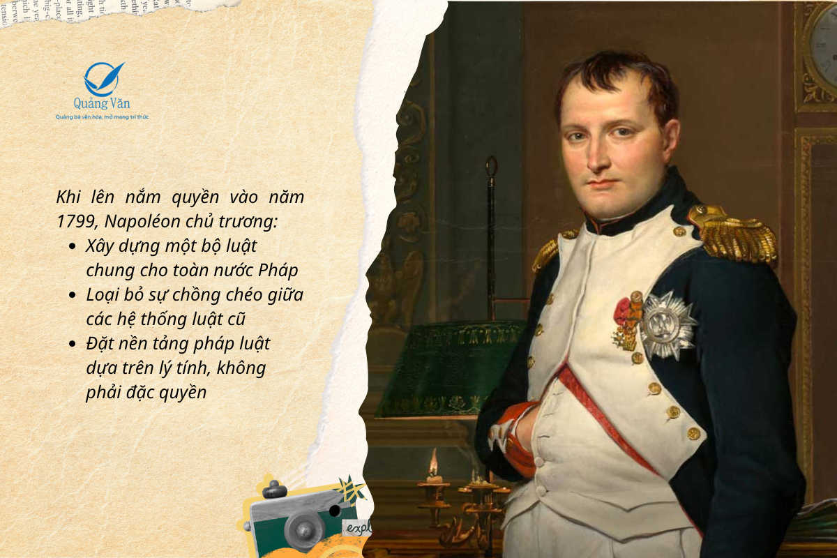 Vai trò của Napoléon Bonaparte trong việc pháp điển hóa
