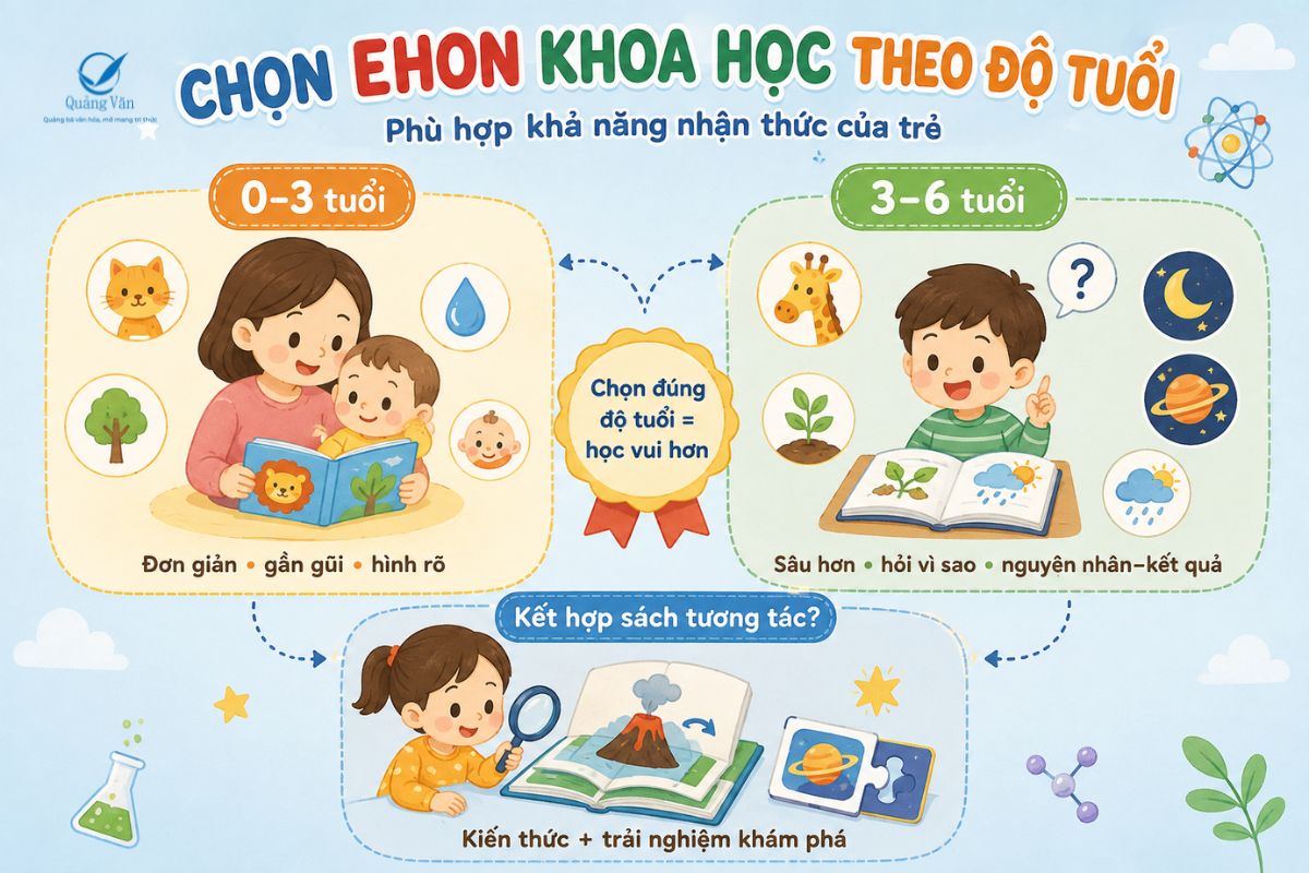 Nên chọn Ehon khoa học theo độ tuổi như thế nào?