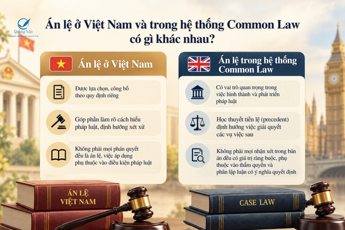 Án lệ ở Việt Nam và trong hệ thống Common Law có gì khác nhau?