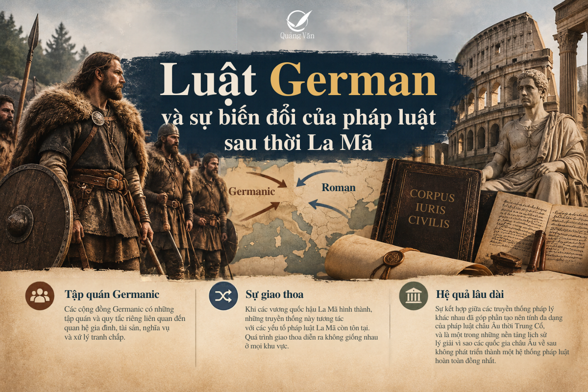 Luật German và sự biến đổi của pháp luật sau thời La Mã