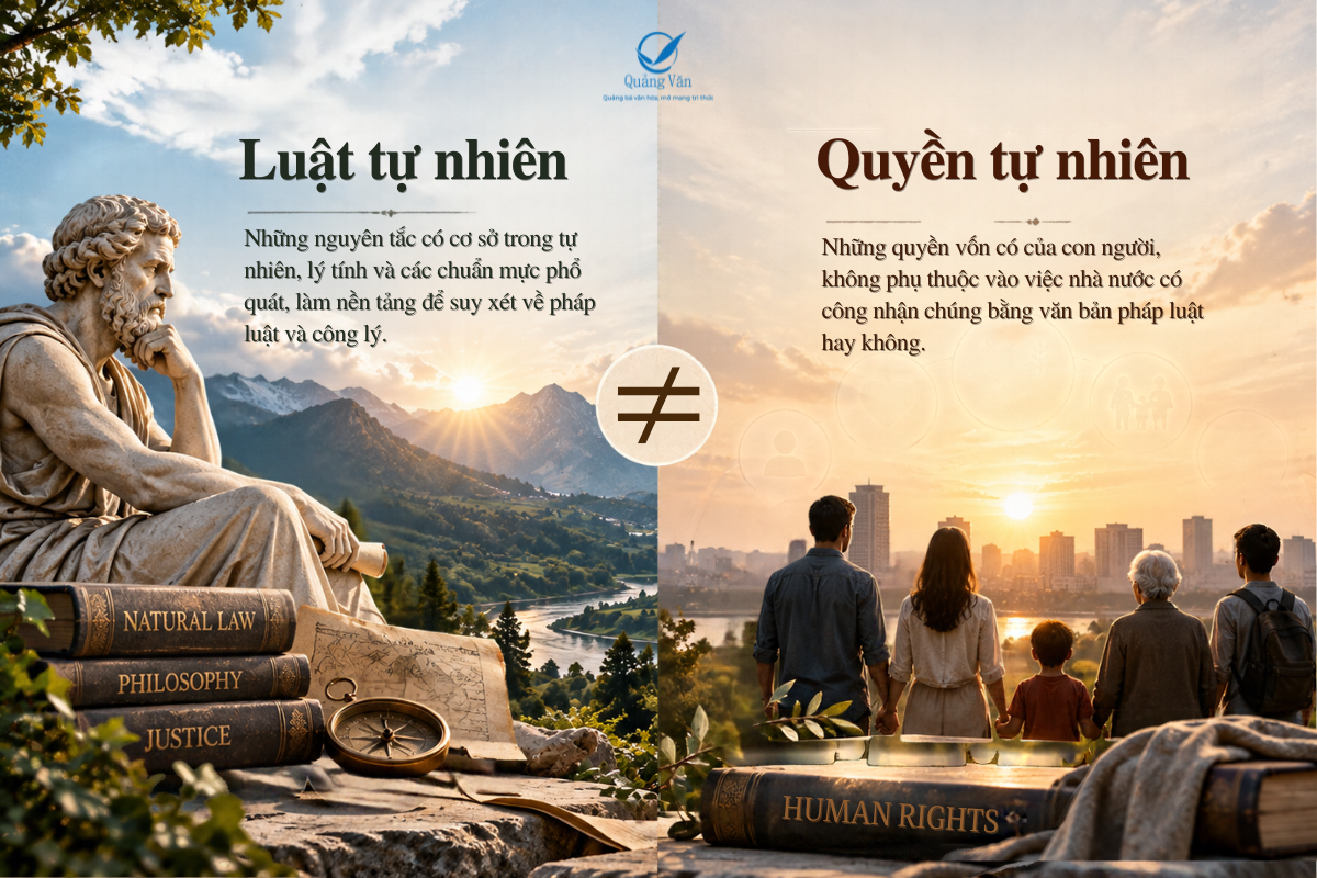Luật tự nhiên và quyền tự nhiên có gì khác nhau?