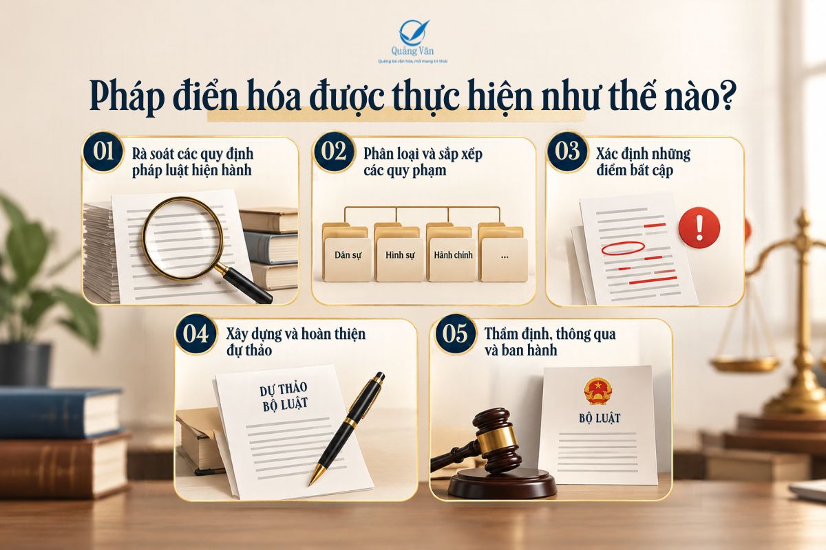 Pháp điển hóa được thực hiện như thế nào?